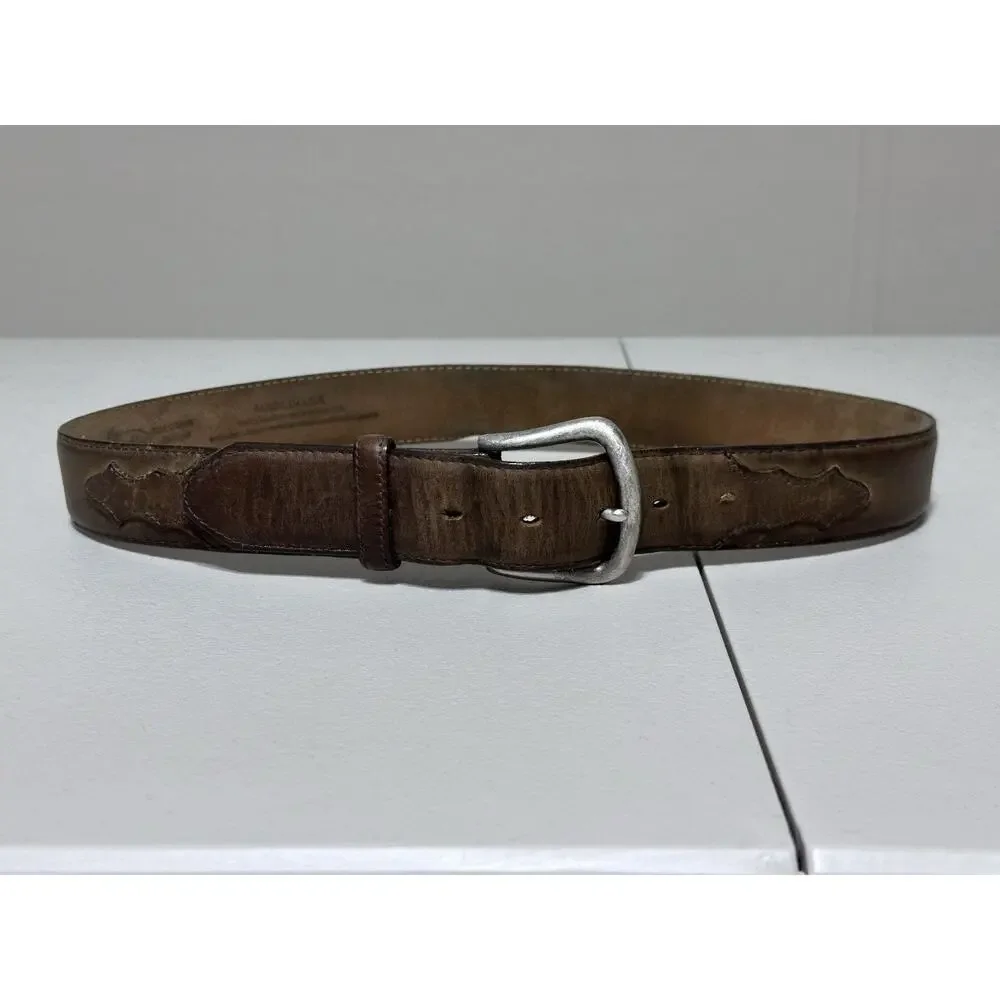 Justin Belt Men’s Size 34 Brown Top Grain Leather Style 172BY Made In USA